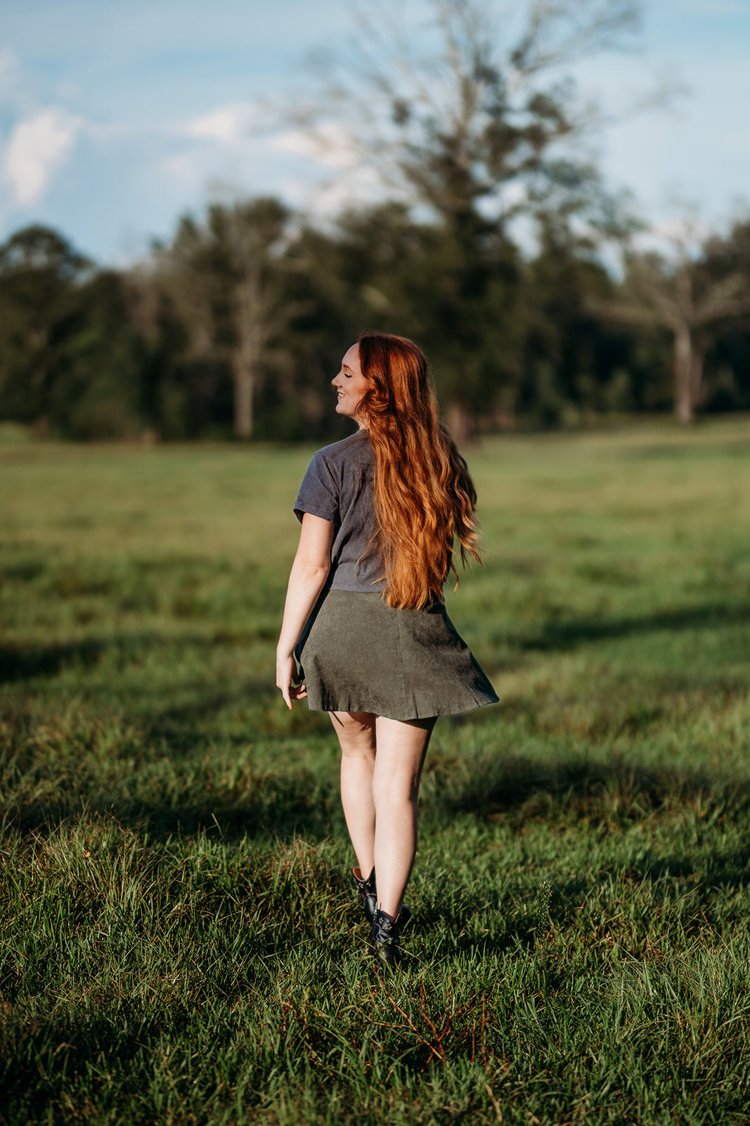 Forest flare skirt