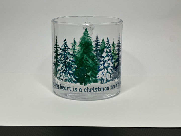 Small decorative Christmas tree mugs