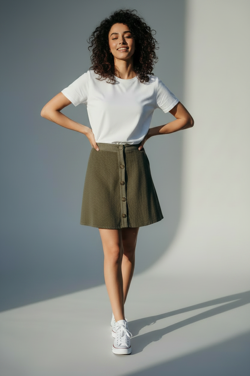 Forest flare skirt