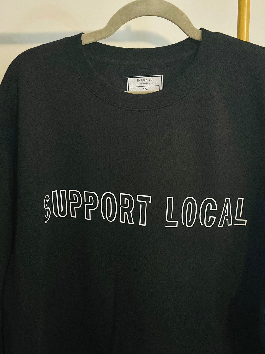Support Local in black