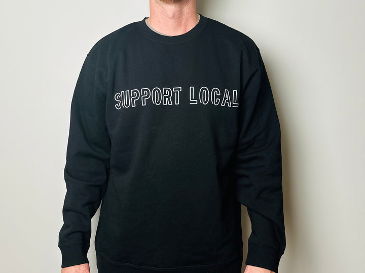 Support Local in black