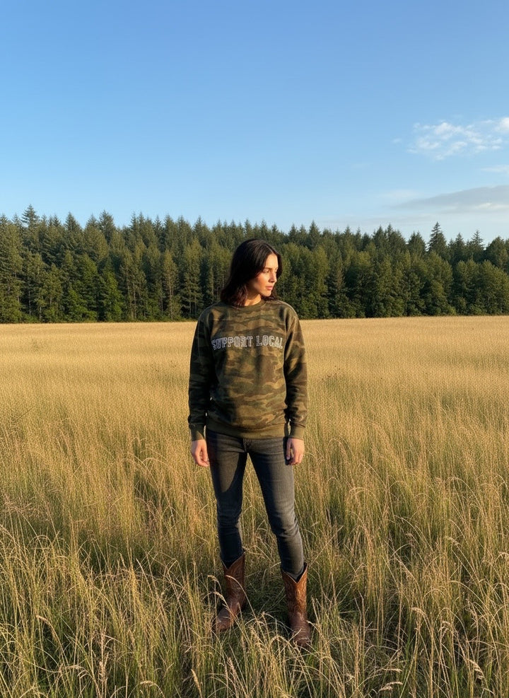 Support Local with COW on sleeve