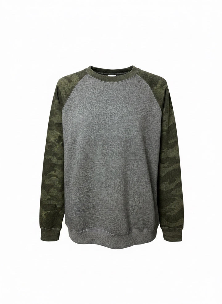 Grey and Camo sweatshirt no logo