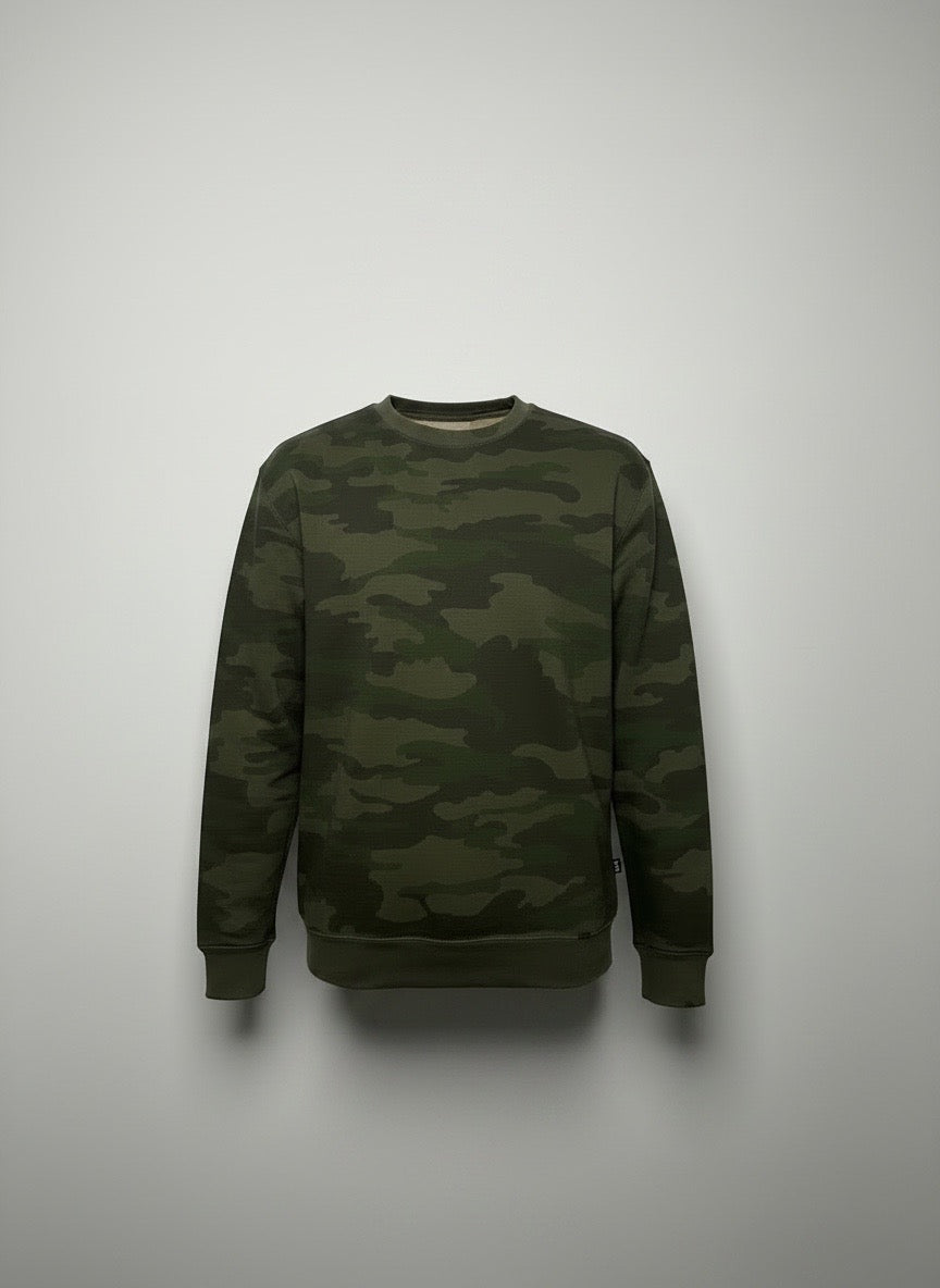Full camo plain sweatshirt