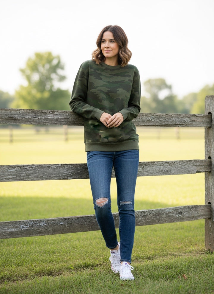 Full camo plain sweatshirt