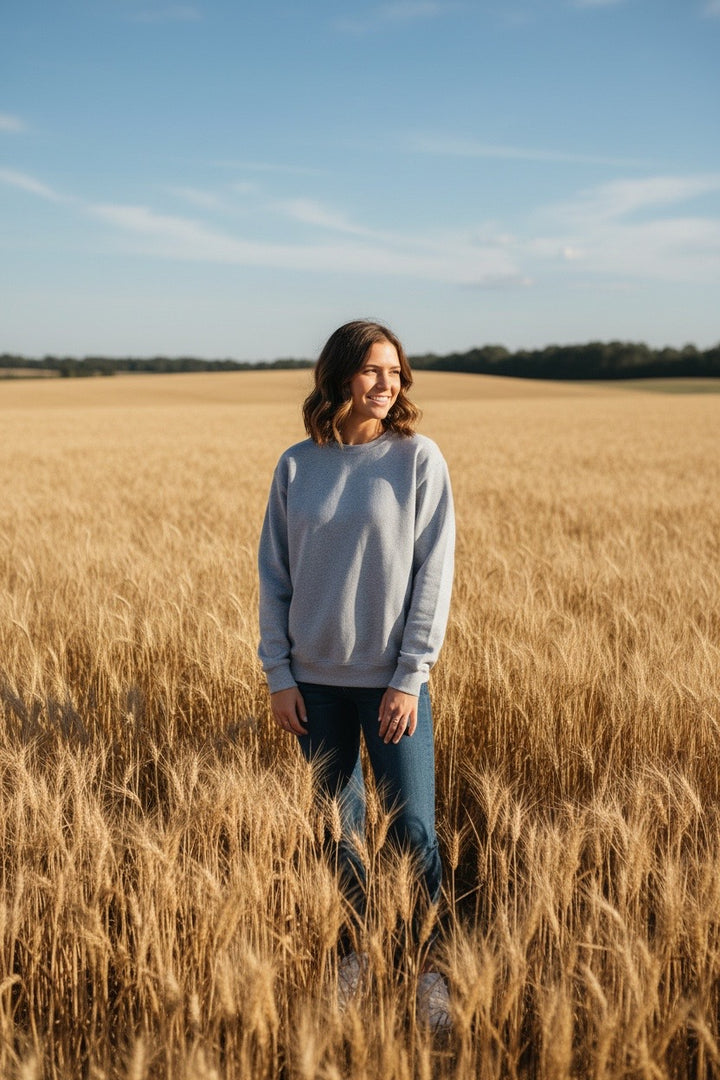 light weight grey repurposed sweatshirt
